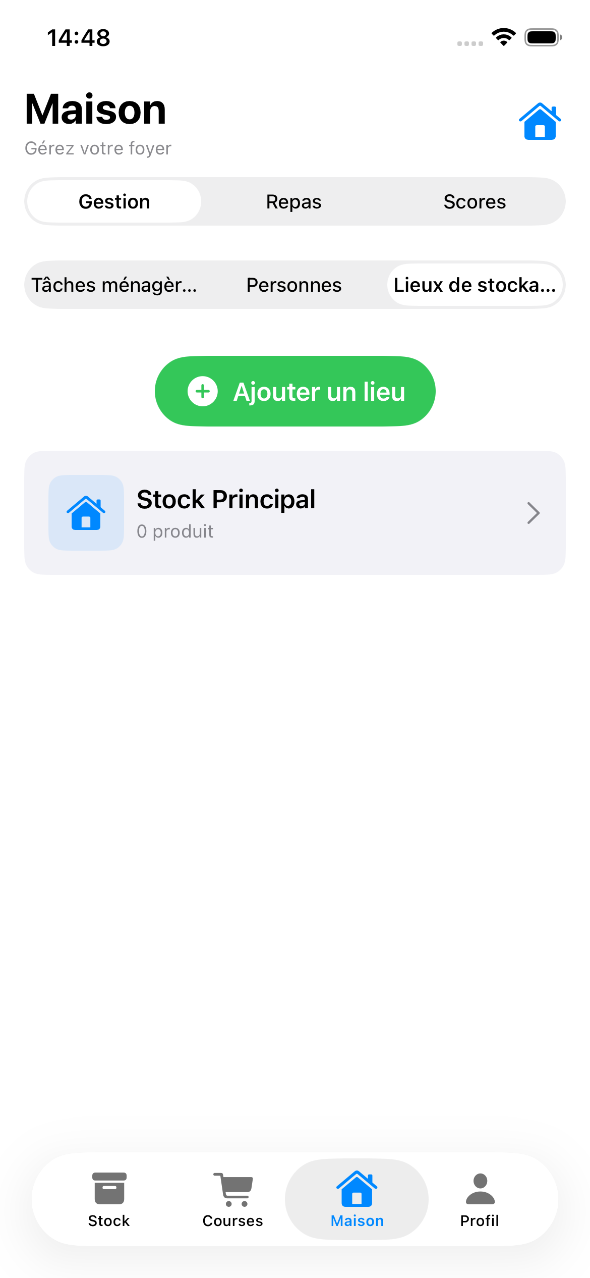 Gestion des lieux
